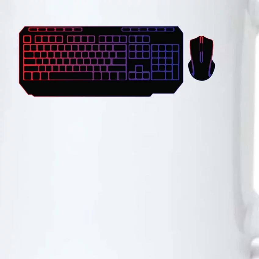 Pc Gamer Rgb Keyboard And Mouse Gift Gamer Dad Gift Black Color Changing Mug