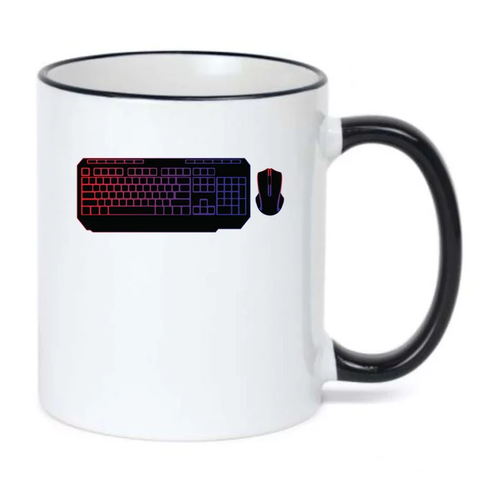 Pc Gamer Rgb Keyboard And Mouse Gift Gamer Dad Gift Black Color Changing Mug