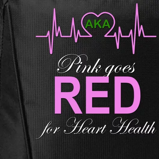 Pink Goes Red For Heart Health City Backpack