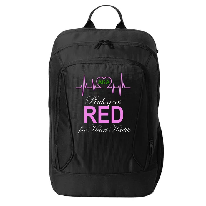 Pink Goes Red For Heart Health City Backpack