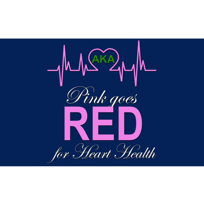 Pink Goes Red For Heart Health Bumper Sticker