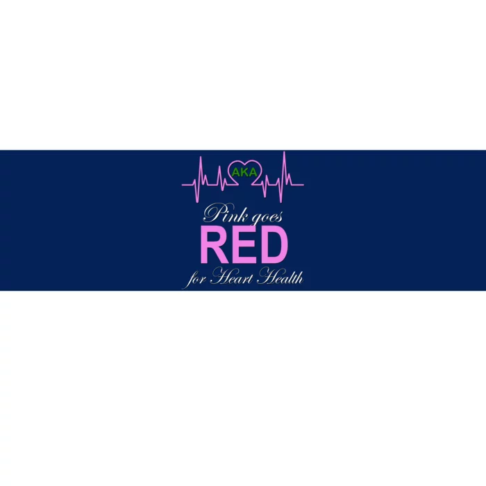 Pink Goes Red For Heart Health Bumper Sticker