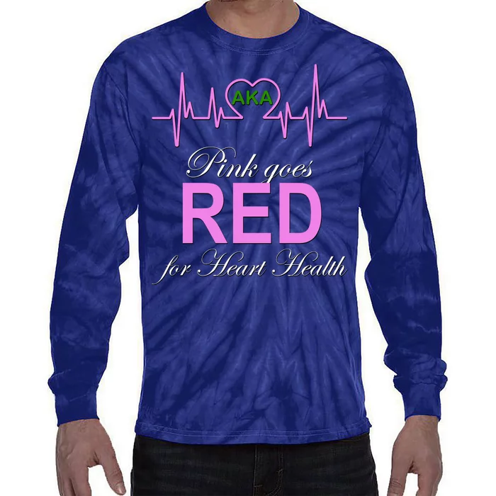 Pink Goes Red For Heart Health Tie-Dye Long Sleeve Shirt