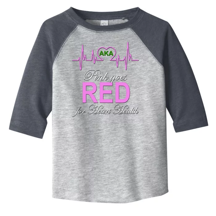 Pink Goes Red For Heart Health Toddler Fine Jersey T-Shirt