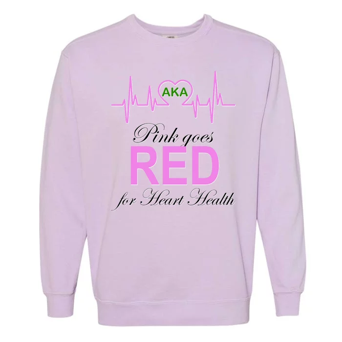 Pink Goes Red For Heart Health Garment-Dyed Sweatshirt