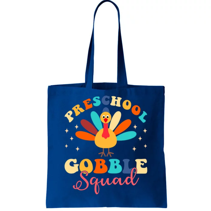 Preschool Gobble Squad Turkey Happy Thanksgiving Gift Tote Bag