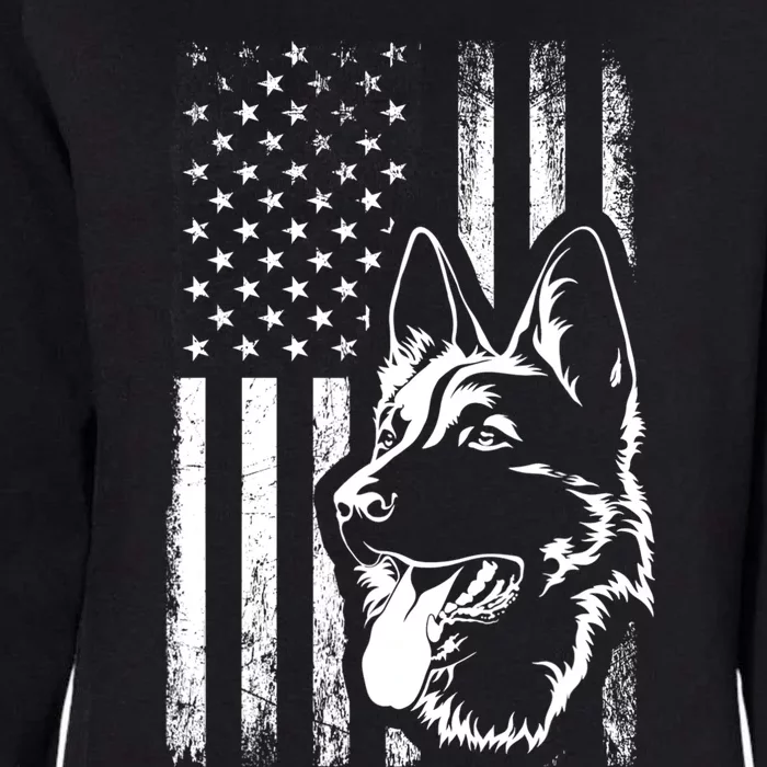 Patriotic German Shepherd AMERICAN FLAG Dog Lover Gift TShirt Womens California Wash Sweatshirt