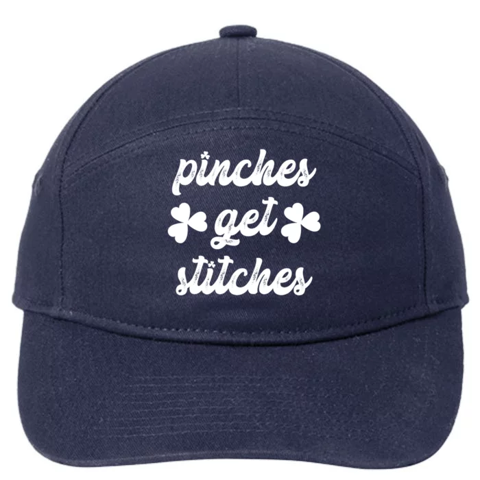 Pinches Get Stitches Funny St. Patrick's Day 7-Panel Snapback Hat