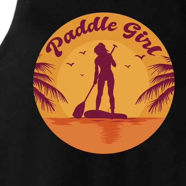 Paddle Girl Sunset Sport Ladies Tri-Blend Wicking Tank