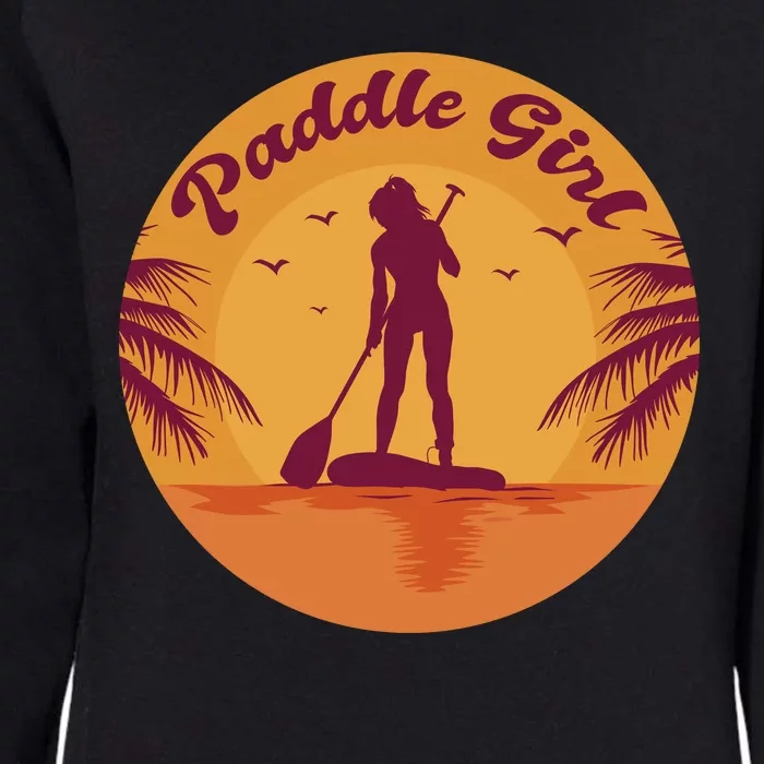 Paddle Girl Sunset Sport Womens California Wash Sweatshirt