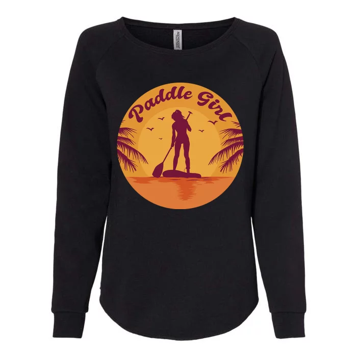 Paddle Girl Sunset Sport Womens California Wash Sweatshirt