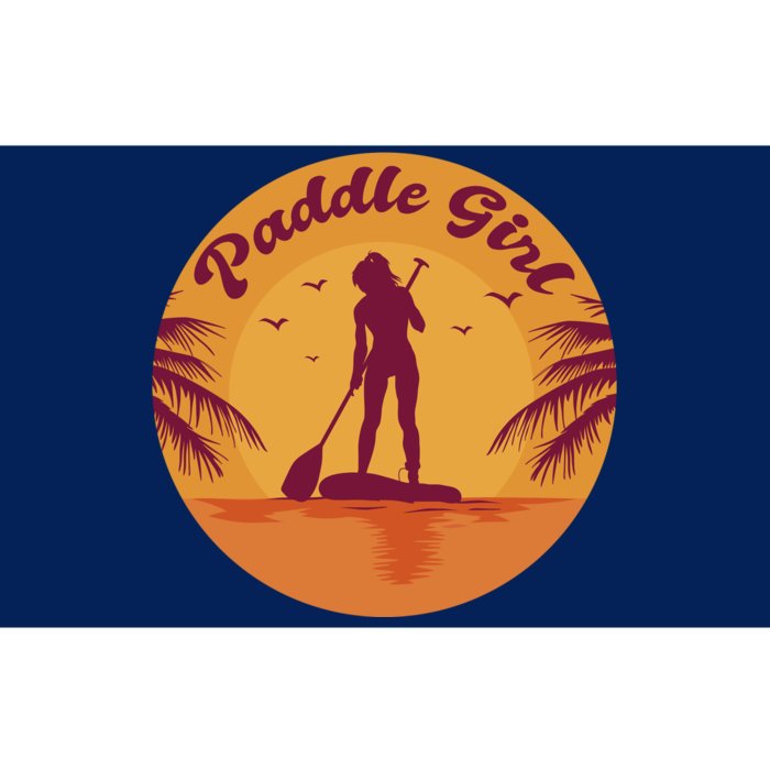 Paddle Girl Sunset Sport Bumper Sticker