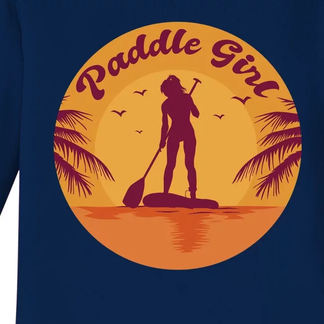 Paddle Girl Sunset Sport Baby Long Sleeve Bodysuit