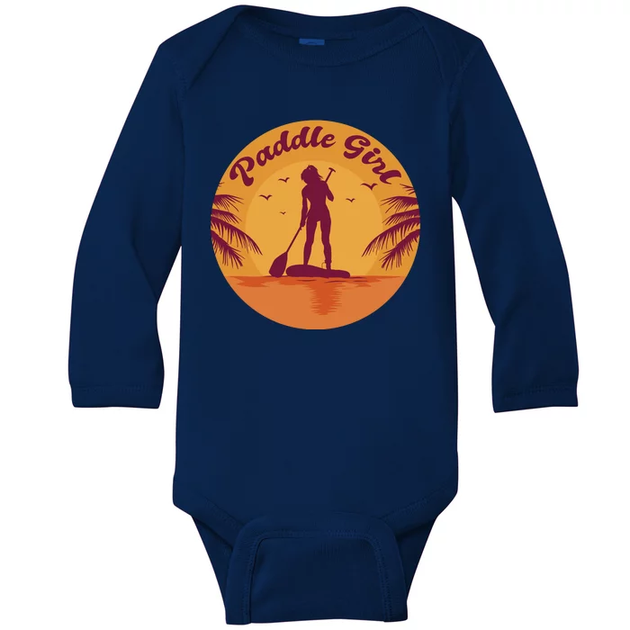 Paddle Girl Sunset Sport Baby Long Sleeve Bodysuit