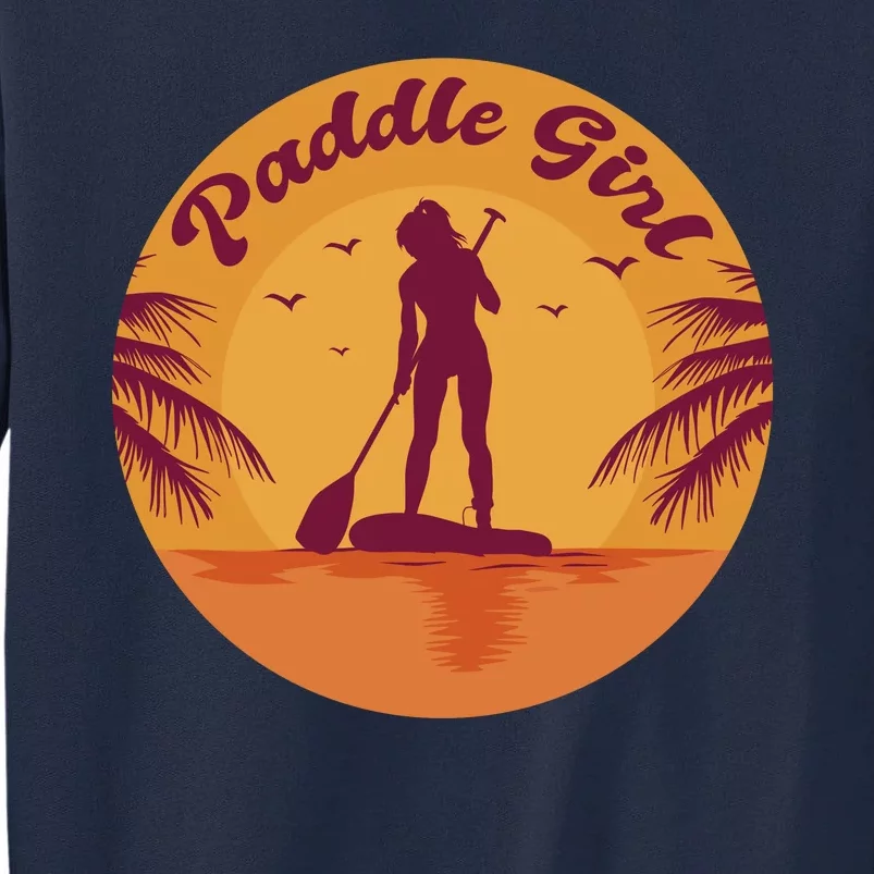 Paddle Girl Sunset Sport Tall Sweatshirt