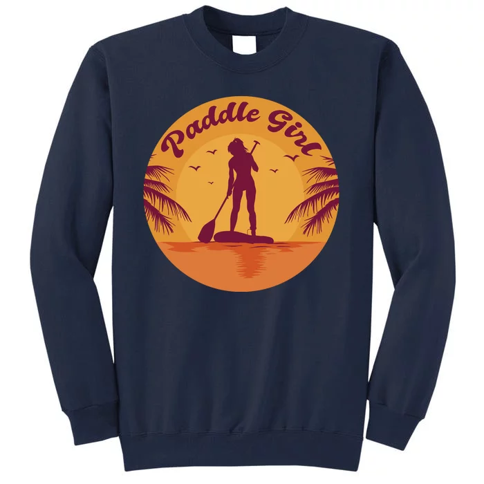 Paddle Girl Sunset Sport Tall Sweatshirt