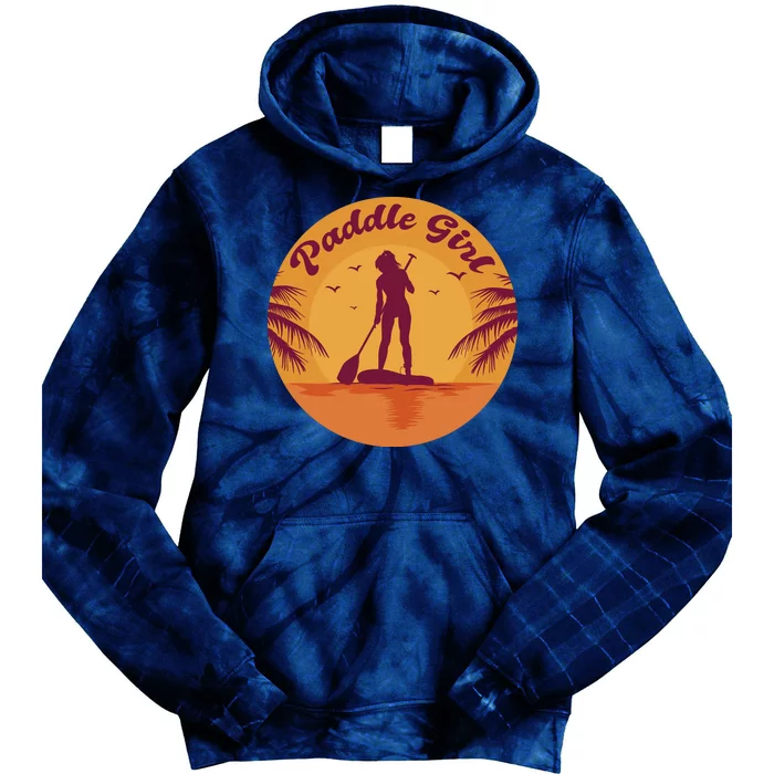 Paddle Girl Sunset Sport Tie Dye Hoodie