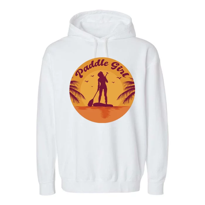 Paddle Girl Sunset Sport Garment-Dyed Fleece Hoodie