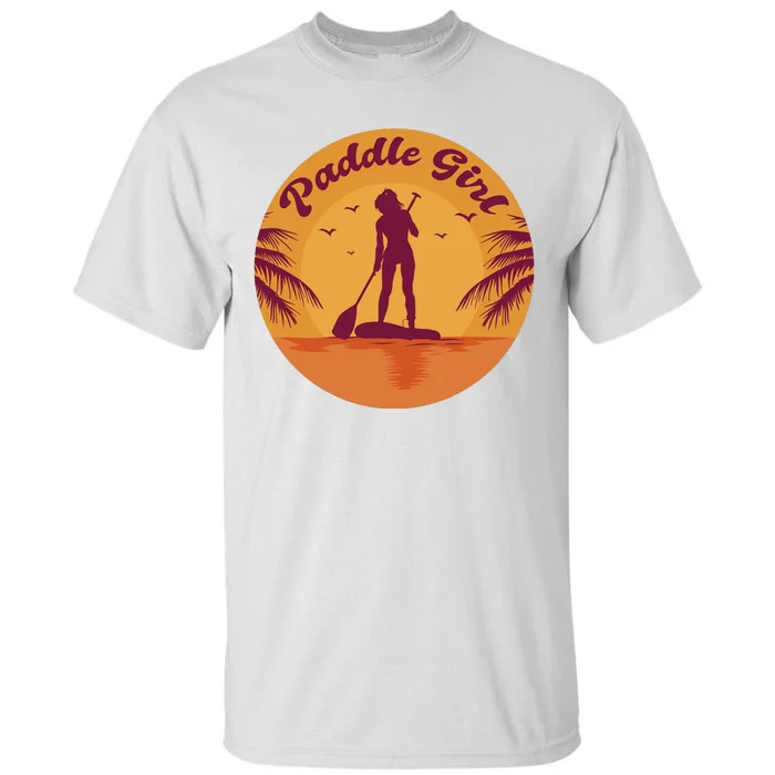 Paddle Girl Sunset Sport Tall T-Shirt