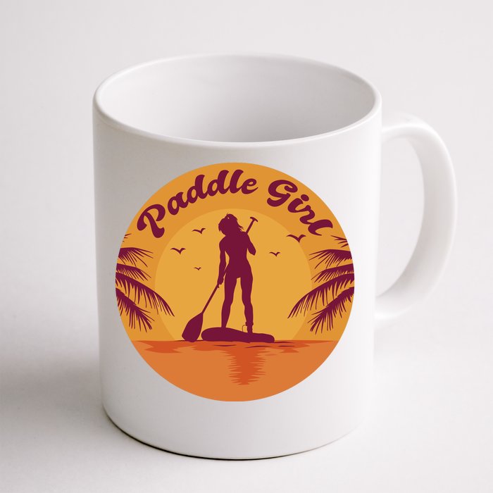 Paddle Girl Sunset Sport Front & Back Coffee Mug