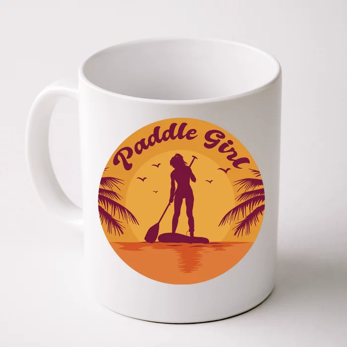 Paddle Girl Sunset Sport Front & Back Coffee Mug