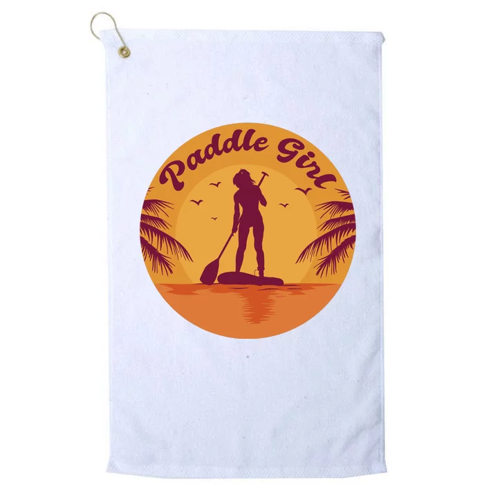 Paddle Girl Sunset Sport Platinum Collection Golf Towel