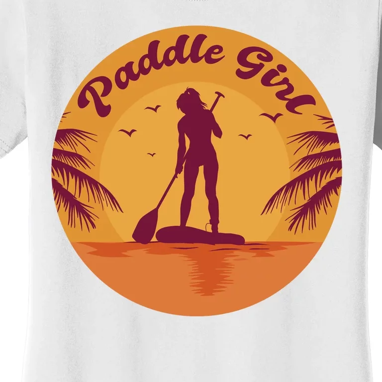 Paddle Girl Sunset Sport Women's T-Shirt