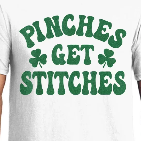 Pinches Get Stitches Shamrock Funny St. Patrick's Day Pajama Set