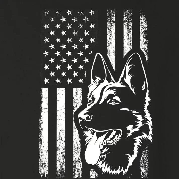 Patriotic German Shepherd AMERICAN FLAG Dog Lover Gift TShirt Toddler Long Sleeve Shirt