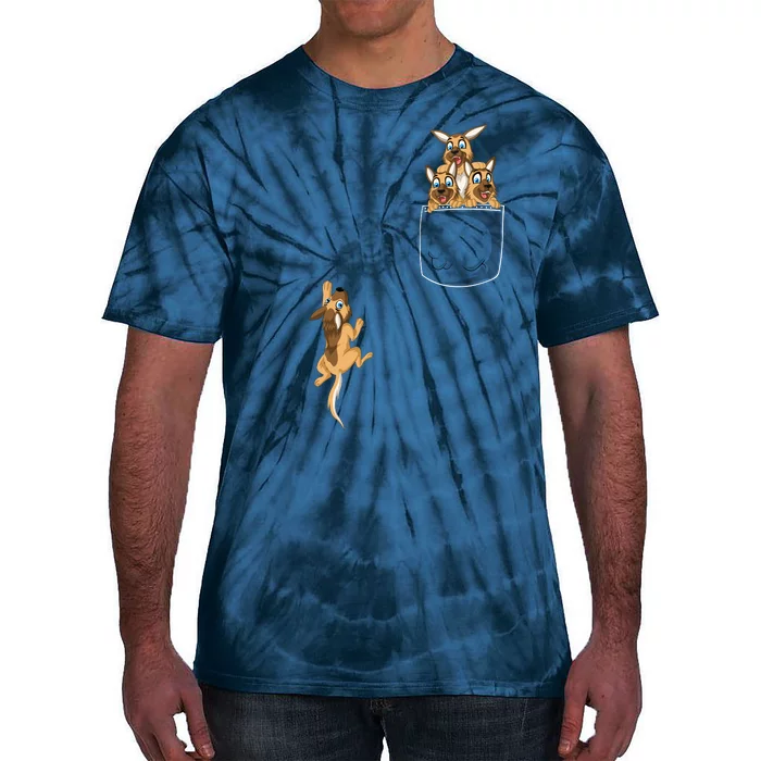 Pocket German Shepherd Tie-Dye T-Shirt