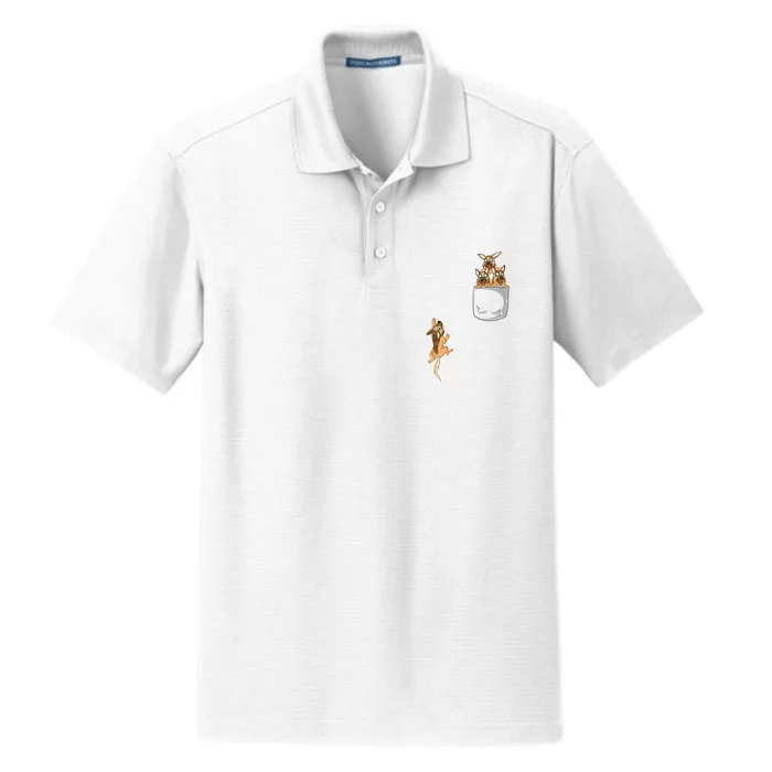 Pocket German Shepherd Dry Zone Grid Performance Polo