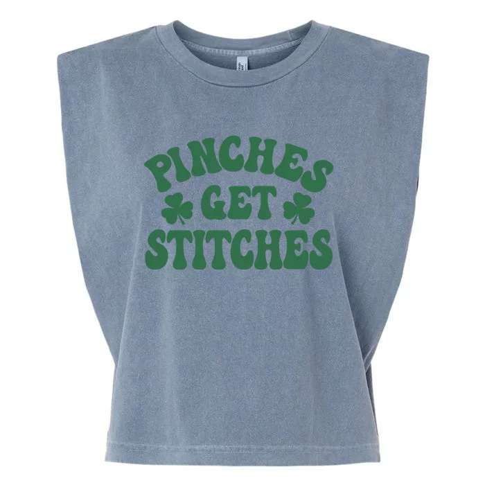 Pinches Get Stitches Lucky Day Patrick's Day Gift Garment-Dyed Women's Muscle Tee