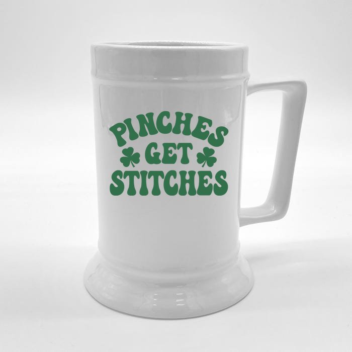 Pinches Get Stitches Lucky Day Patrick's Day Gift Front & Back Beer Stein