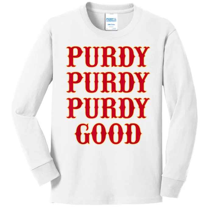 Purdy Good San Francisco Football Playoffs Kids Long Sleeve Shirt