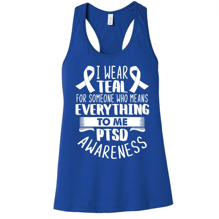 Postgreat Gifttraumatic Stress Disorder Warrior Ptsd Awareness Month Funny Gift Women's Racerback Tank