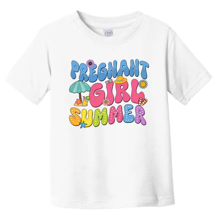 Pregnant Girl Summer Toddler T-Shirt