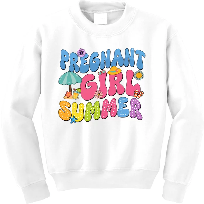 Pregnant Girl Summer Kids Sweatshirt