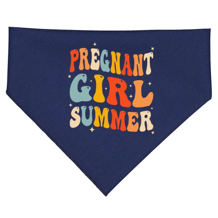 Pregnant Girl Summer Baby Announcement Pregnancy Reveal USA-Made Doggie Bandana