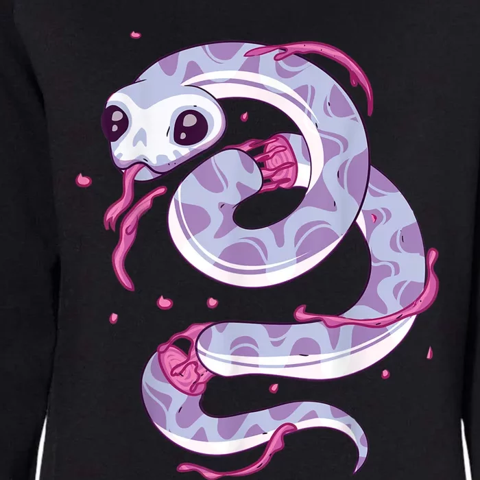 Pastel Goth Snake Creepy Serpent Kawaii Emo Nu Goth Womens California Wash Sweatshirt