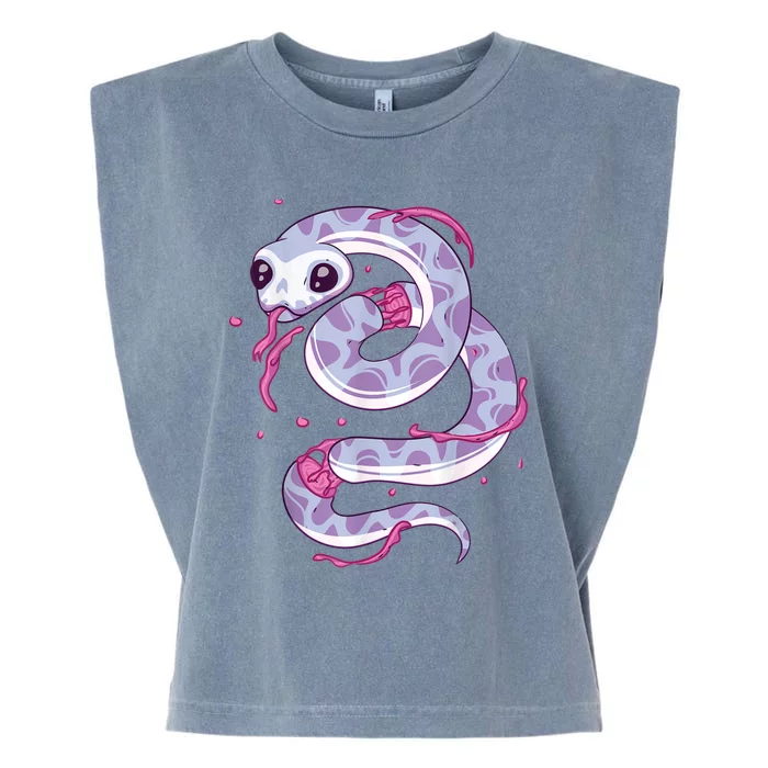 Pastel Goth Snake Creepy Serpent Kawaii Emo Nu Goth Garment-Dyed Women's Muscle Tee