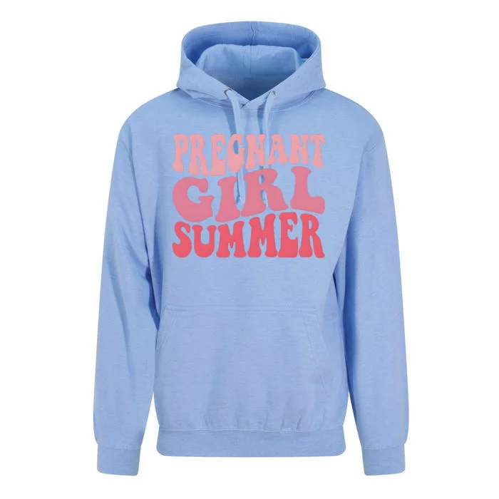 Pregnant Girl Summer Summer Vibes Unisex Surf Hoodie