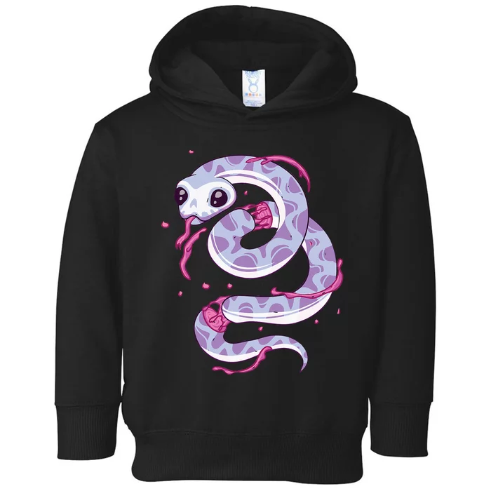 Pastel Goth Snake Creepy Serpent Kawaii Emo Nu Goth Toddler Hoodie