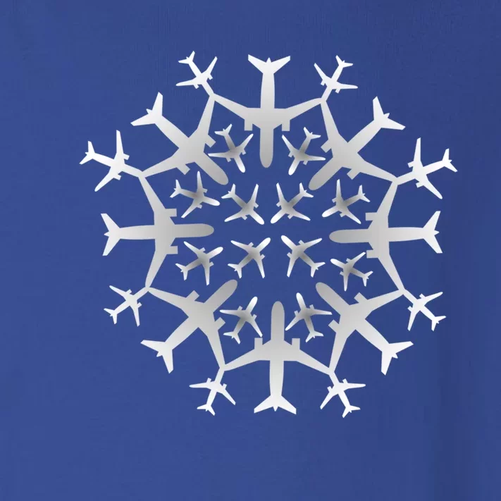 Pilot Gift Snowflake Airplanes Christmas Snow Aviation Plane Gift Toddler Long Sleeve Shirt