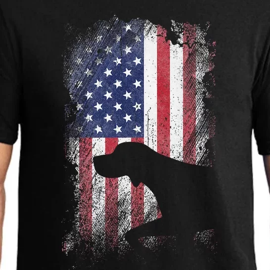 Patriotic German Shorthaired Pointer American Flag Gsp Dog Pajama Set