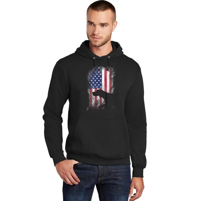 Patriotic German Shorthaired Pointer American Flag Gsp Dog Tall Hoodie