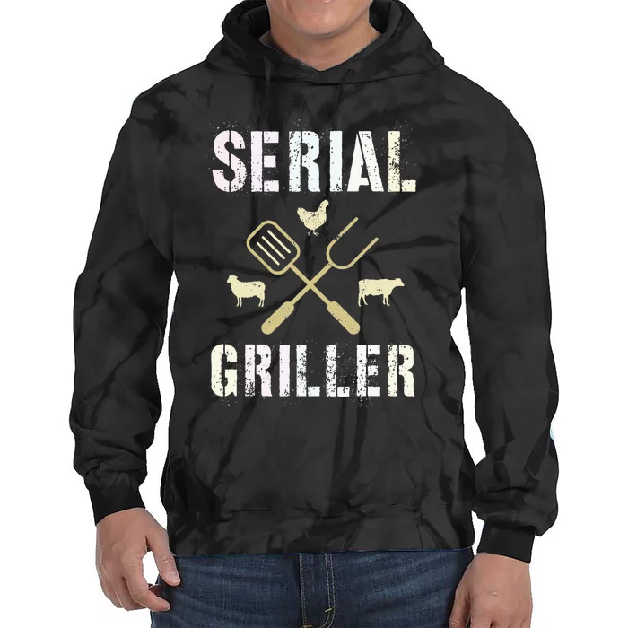 Pitmaster Grilling Serial Griller Pit Grandpa Brisket Patio Tie Dye Hoodie