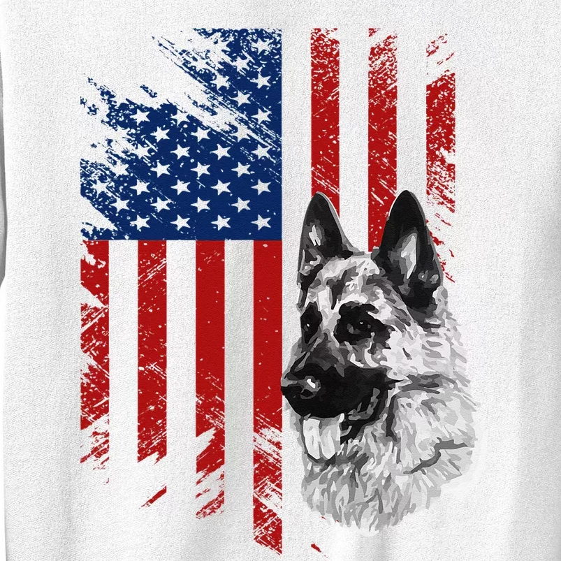 Patriotic German Shepherd USA American Flag Dog Pet Sweatshirt