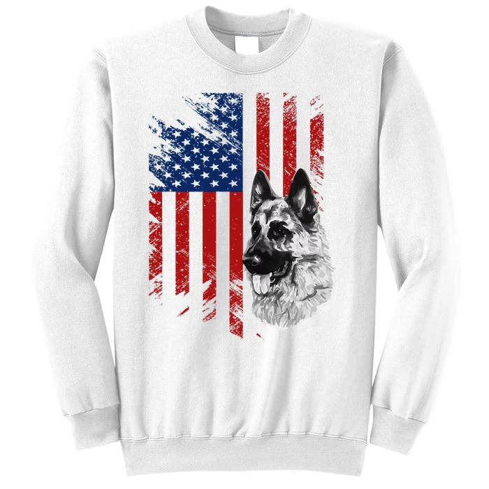 Patriotic German Shepherd USA American Flag Dog Pet Sweatshirt