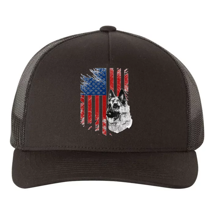 Patriotic German Shepherd Usa American Flag Dog Pet Tank Top Yupoong Adult 5-Panel Trucker Hat