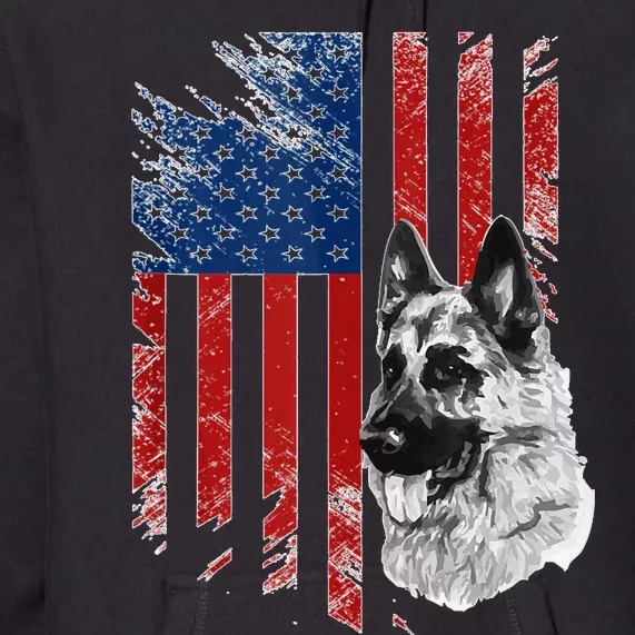 Patriotic German Shepherd Usa American Flag Dog Pet Tank Top Premium Hoodie